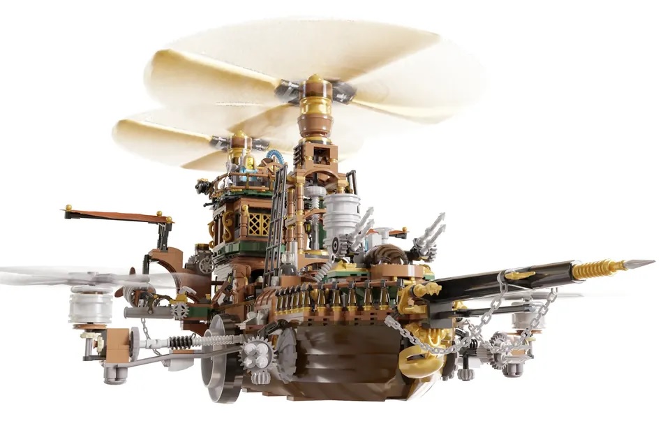 10K-Supported Motorized Steampunk Skyship Joins LEGO Ideas Second 2022 Review